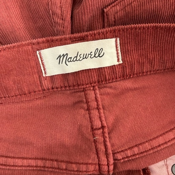 Madewell Cali Demi Bootcut Rust Corduroy Button Fly Front Fall Size 28 - Picture 6 of 9